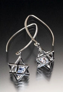 Shana tova, Merkaba earring, sacred geometry jewelry