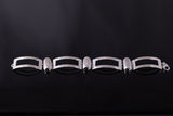 Sterling Silver Link Bracelet - Heavy Mens Bracelet