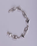 Sterling silver link bracelet, heavy thick link bracelet, gift for him