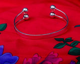Sterling Silver cuff bracelet, West Indies style sterling silver ball cuff