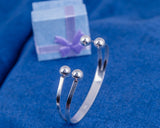 Sterling Silver cuff bracelet, West Indies style sterling silver ball cuff