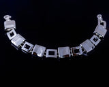 Sterling Silver Link Bracelet - Heavy Mens Bracelet