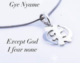 Sterling Silver Gye Nyame Necklace: Adinkra Symbol Jewelry