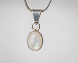 Moonstone jewelry, set in sterling silver, stone of new beginnings, oval post earring, Moonstone earring and necklace, gift for her