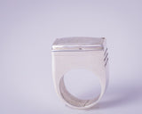 Moonstone ring,  sterling silver handmade unique unisex statement jewelry, mens moonstone ring, gift for boyfriend, September birthstone