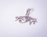Unique handmade necklace, Sterling silver pendant, Egyptian symbol, bass clef, eye of Ra, eye of horus, evil eye, Goth gift, kemetic jewelry
