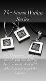 Square pendant & Earring Set, sterling silver, meaningful gift for her, present for someone going thru challenges, handmade jewelry