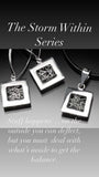 Oval pendant & Earring Set, sterling silver, meaningful gift for her, present for someone going thru challenges, handmade jewelry