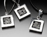 Oval pendant & Earring Set, sterling silver, meaningful gift for her, present for someone going thru challenges, handmade jewelry