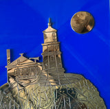Split Rock Lighthouse Metal Art: Minnesota Wall Decor (7x7 cm)