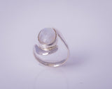 Moonstone ring, gift for new beginnings, sterling silver statement ring, handmade jewelry, moonstone size 5, September birthstone