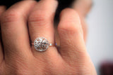 Handmade Sterling Silver Tree of Life Ring, Gold Overlay