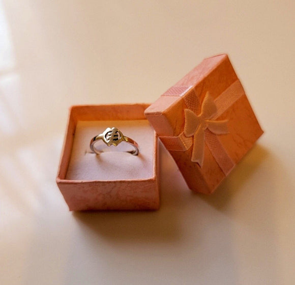 Gye Nyame ring, dainty silver band, handmade Adinkra symbol jewelry