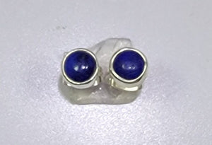 Lapis stud earrings, Sterling silver round blue December birthstone. Great studs  for men, children, and women, great stocking stuffers