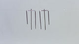 Sterling silver Abstract Trident earrings, Modern Earring, geometric post earrings, Artsy gift for her