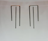 Sterling silver Abstract Trident earrings, Modern Earring, geometric post earrings, Artsy gift for her