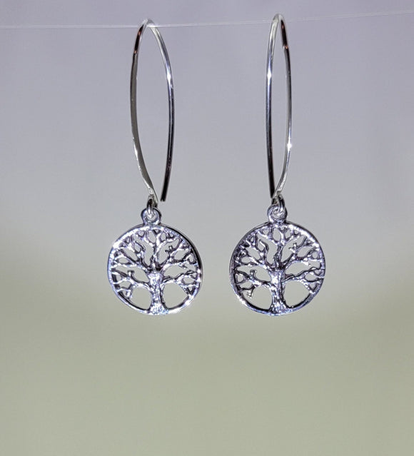 Tree of Life earrings, sterling silver Hanukkah gift