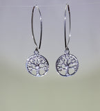 Tree of Life earrings, sterling silver Hanukkah gift