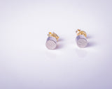 Cool cylinder stud earrings, sterling silver minimalist jewelry