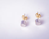 Sterling Silver Cylinder Stud Earrings: Minimalist Jewelry