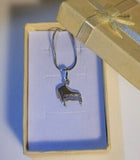 Piano charm, music instrument pendant, sterling silver