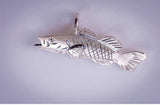 Gift for fisherman, Silver fish necklace, trout, bass, gift for angler