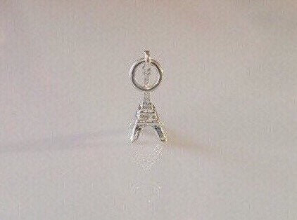 Paris inspired charm, sterling silver