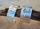 Statement silver Bracelet, Gye Nyame adinkra symbol, religious jewelry gift for him