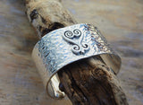 Statement silver Bracelet, Gye Nyame adinkra symbol, religious jewelry gift for him