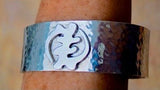 Sterling Silver Cuff Bracelet: Gye Nyame Adinkra Symbol, Religious Jewelry