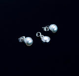Handmade Sterling Silver Pearl Stud Earrings: June Birthstone Jewelry
