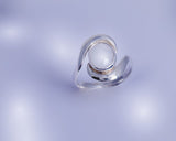Handmade Sterling Silver Moonstone Statement Ring - Size 7