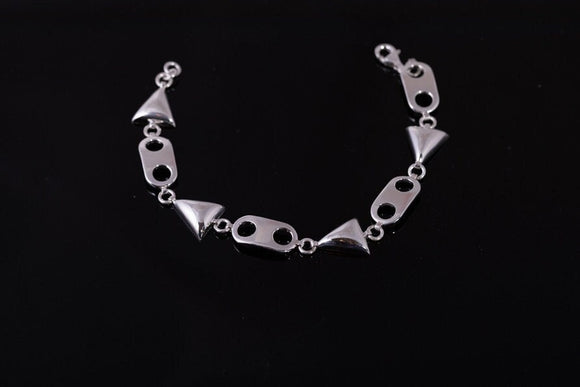 Sterling silver link bracelet, heavy thick link bracelet, gift for him