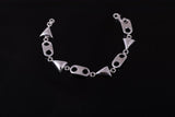 Sterling silver link bracelet, heavy thick link bracelet, gift for him