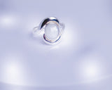 Handmade Sterling Silver Moonstone Statement Ring - Size 8