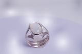 Handmade Sterling Silver Moonstone Statement Ring - Size 8.5