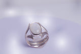 Moonstone ring, gift for new beginnings, sterling silver statement ring, handmade jewelry, moonstone size 8 and a half, September birthstone