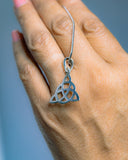 Sterling Silver Triquetra Pendant: Celtic Knot Trinity Necklace