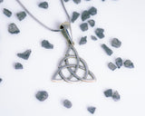Sterling Silver Triquetra Pendant: Celtic Knot Trinity Necklace
