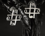 Sterling Silver Hashtag Ring: Handmade Enamel Music Note Jewelry