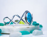 Handmade Turquoise Cuff Bracelet: Sterling Silver Stone Jewelry