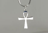 Sterling Silver Cartouche Necklace: Egyptian Hieroglyph Pendant