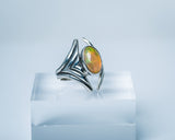 Rare Opal ring, sterling silver, 14th anniversary gift, October birthstone, gift for her, Ethiopian opal stone ring