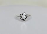 Star of David Ring: Minimalist Silver Jewelry, Rosh Hashanah gift