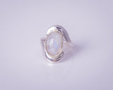 Moonstone ring, gift for new beginnings, sterling silver statement ring, handmade jewelry, moonstone size 5, September birthstone