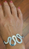 Mississippi river Bracelet, sterling silver, River bend Cuff, Crescent city cuff, New Orleans handmade jewelry gift, Mothers Day Gift