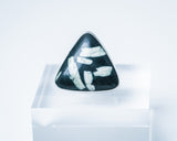 Handmade ring, triangle black stone, one of a kind, artisan jewelry