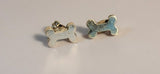 Sterling Silver Dog Bone Stud Earrings: Handmade Pet Lover Gift