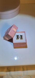 Dog bone stud earrings, sterling silver, handmade gift for pet owner