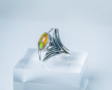 Rare Opal ring, sterling silver, 14th anniversary gift, October birthstone, gift for her, Ethiopian opal stone ring
